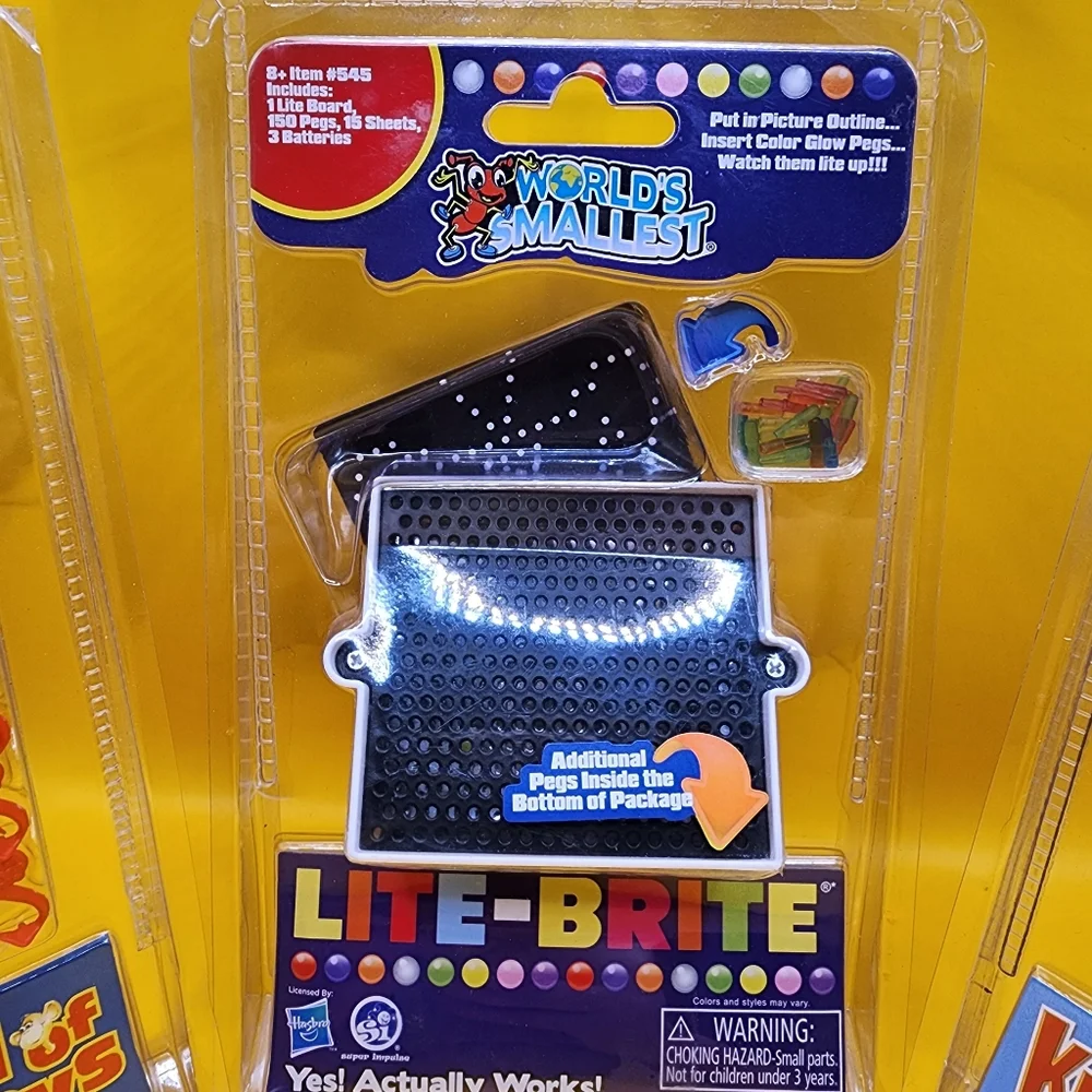 5 World's Smallest Miniature Toy Lot Lite Brite UNO Barrel Monkeys Kerplunk - Picture 4 of 7